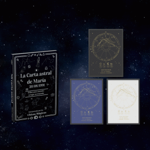 Paquete Mi Galaxia interior: Mi Carta Astral + el Arte decorativo + marco de regalo
